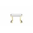 American Home Classic Julia Modern Stainless Steel Side Table in White/Gold