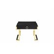 American Home Classic Julia Modern Stainless Steel Side Table in Black/Gold