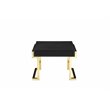 American Home Classic Julia Modern Stainless Steel Side Table in Black/Gold
