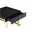 American Home Classic Julia Modern Stainless Steel Side Table in Black/Gold