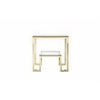 American Home Classic Laurence Metal and Glass Side Table in High Polish Gold