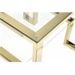 American Home Classic Laurence Metal and Glass Side Table in High Polish Gold