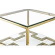 American Home Classic Nina Modern Metal/Glass Side Table in High Polish Gold