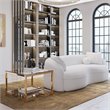 American Home Classic Nina Modern Metal/Glass Side Table in High Polish Gold