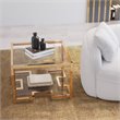 American Home Classic Nina Modern Metal/Glass Side Table in High Polish Gold