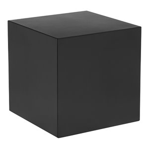 american home classic spencer small square modern metal side table in black