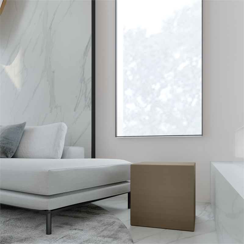 American Home Classic Spencer Small Square Metal Side Table in Brushed Brass