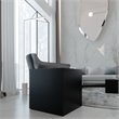 American Home Classic Spencer Large Square Modern Metal Side Table in Black