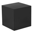 American Home Classic Spencer Large Square Modern Metal Side Table in Black