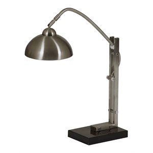 american home classic rebekah 1-light table lamp in silver and black