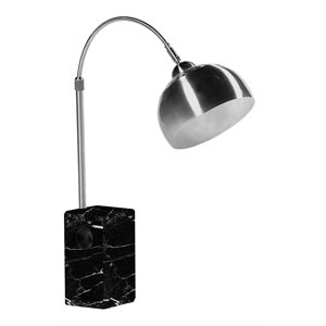 american home classic sara 1-light mid-century metal table lamp in black