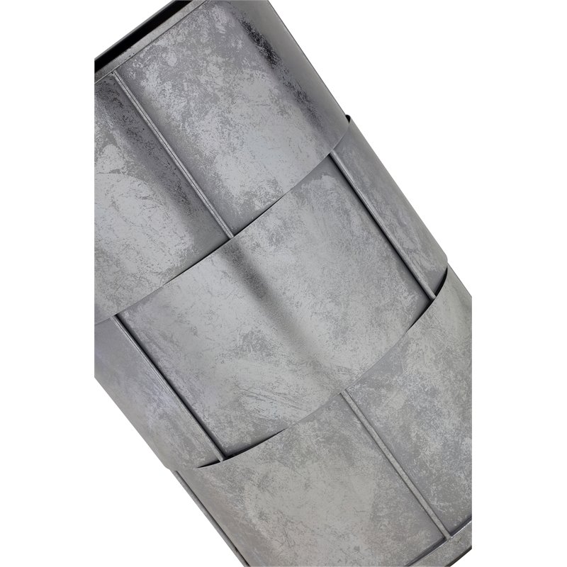 American Home Classic Margot Traditional Metal Dining Table in Silver Leaf