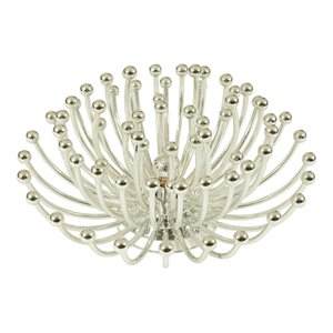 american home classic allison 1-light mid-century plastic chandelier in silver