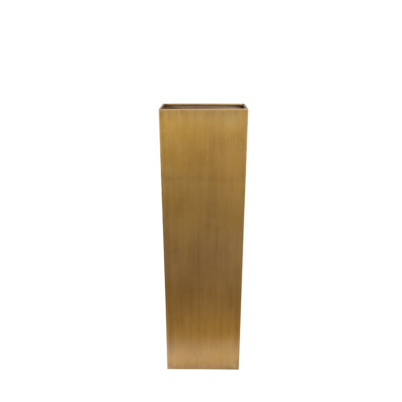 American Home Classic Large Handmade Metal Indoor Planter in Brushed Brass