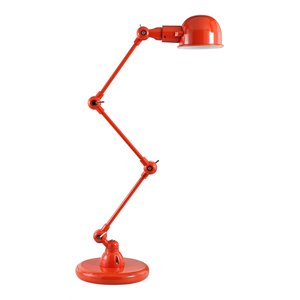 american home classic molly 1-light handmade steel metal table lamp in orange