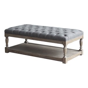 American Home Classic Athena Rectangular Coffee Table in Frost Gray