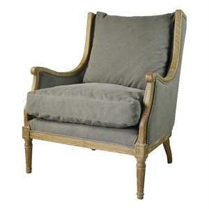american home classic warren chair in frost gray linen (seat height is 19