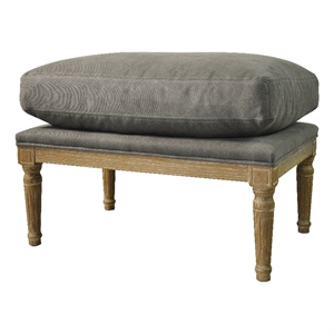 american home classic warren ottoman in frost gray linen (seat height 18