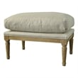 American Home Classic - Warren Ottoman in Off White Linen (Seat Height 18