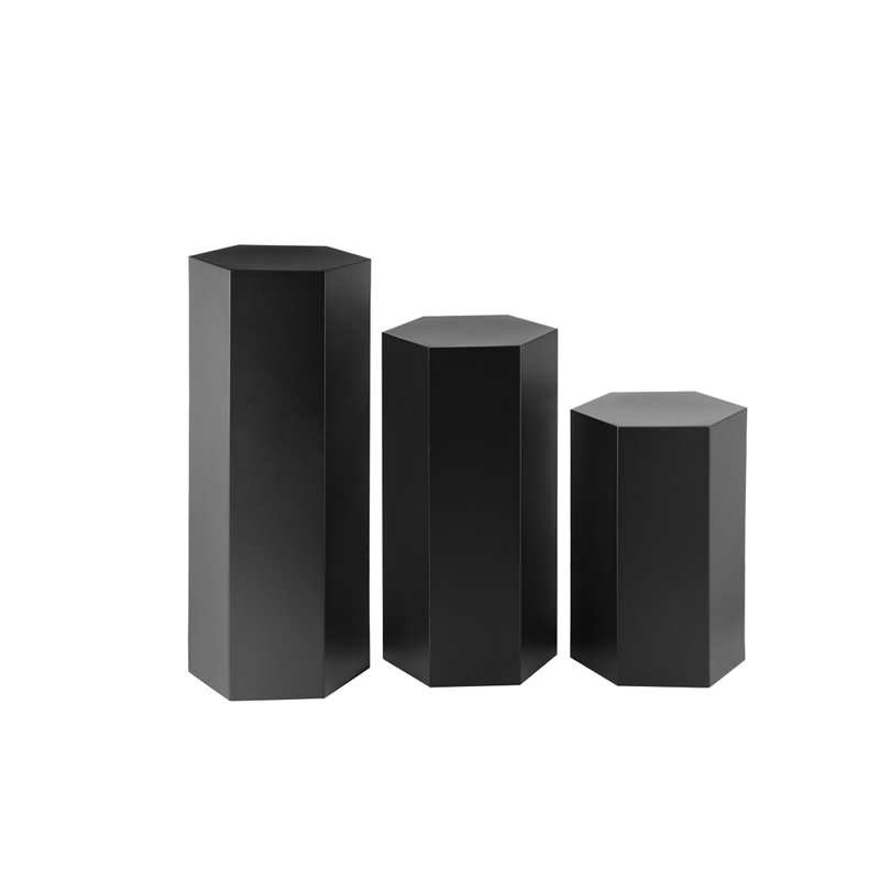 Vice Pedestal Set of 3 in Black - 11