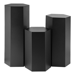 vice pedestal set of 3 in black - 11