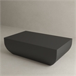 American Home Classics Spencer Modern Stainless Steel Coffee Table in Black