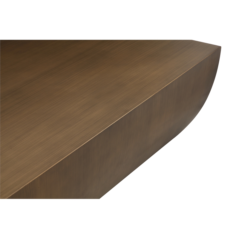 American Home Classics Spencer Modern Stainless Steel Coffee Table in Brass