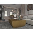 American Home Classics Spencer Modern Stainless Steel Coffee Table in Brass