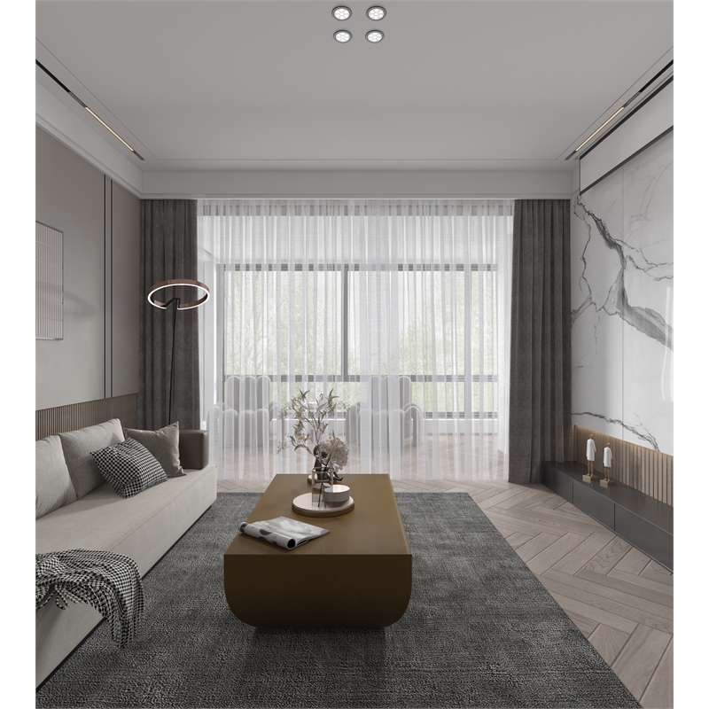 American Home Classics Spencer Modern Stainless Steel Coffee Table in Brass