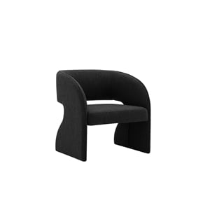 American Home Classic Foy Upholstered Modern Fabric Chair in Black