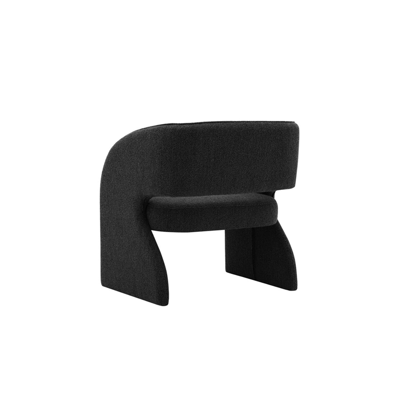 American Home Classic Foy Upholstered Modern Fabric Chair in Black