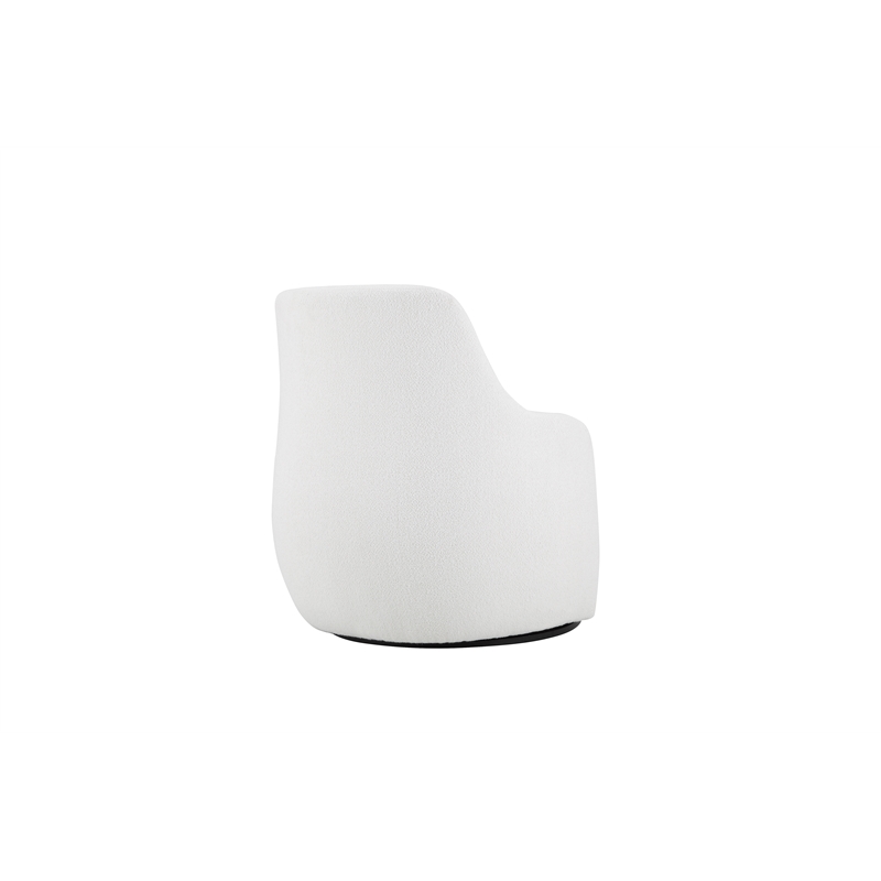 Dorian Swivel Chair in Ivory Boucle