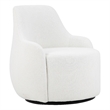 Dorian Swivel Chair in Ivory Boucle