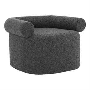 Pampa Swivel Chair in Gray Boucle