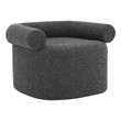 Pampa Swivel Chair in Gray Boucle