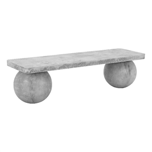 American Home Classic Dani 16&quot Concrete Stone Bench In Light Gray