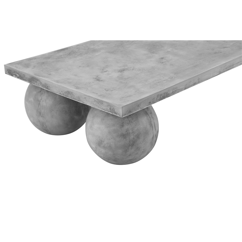 Dani Rectangle Coffee Table Large In Light Grey Concrete