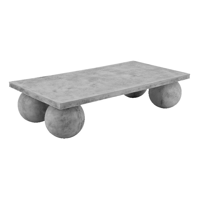 Dani Rectangle Coffee Table Large In Light Grey Concrete