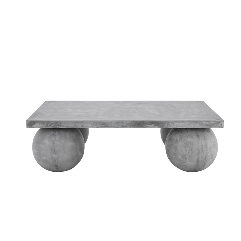 Dani Rectangle Coffee Table Medium In Light Grey Concrete
