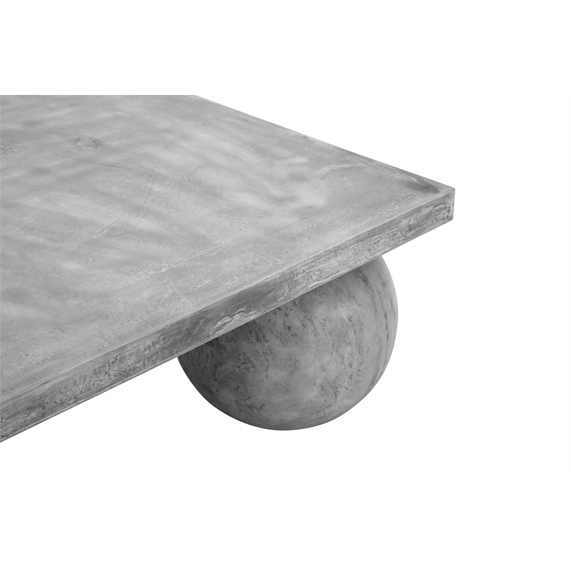 Dani Rectangle Coffee Table Medium In Light Grey Concrete