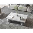 Dani Rectangle Coffee Table Medium In Light Grey Concrete