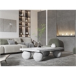Dani Rectangle Coffee Table Medium In Light Grey Concrete