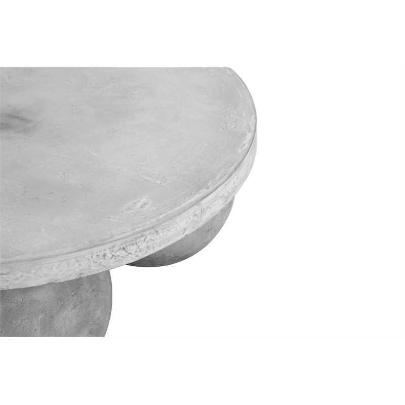 Dani Round Coffee Table Large In Light Grey Concrete