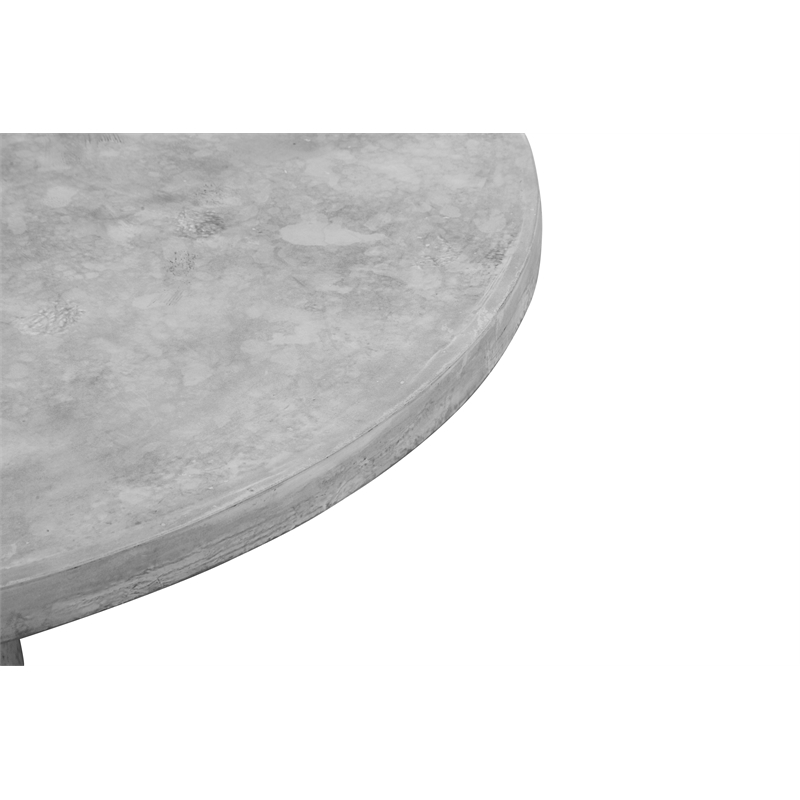 Dani Round Coffee Table Large In Light Grey Concrete