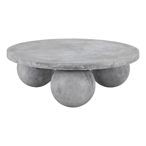 Dani Round Coffee Table Medium In Light Grey Concrete