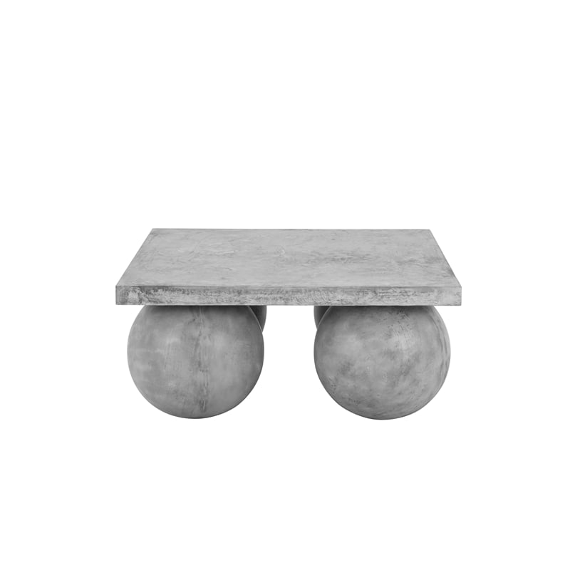 Dani Square Coffee Table Small In Light Grey Concrete
