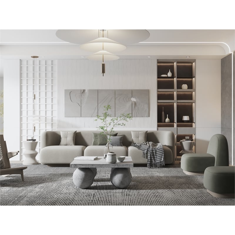 Dani Square Coffee Table Small In Light Grey Concrete