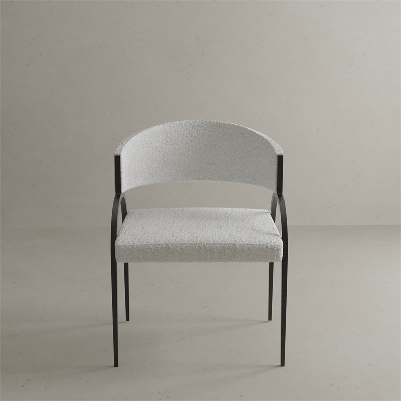 Sansa Dining Chair in Ivory Boucle