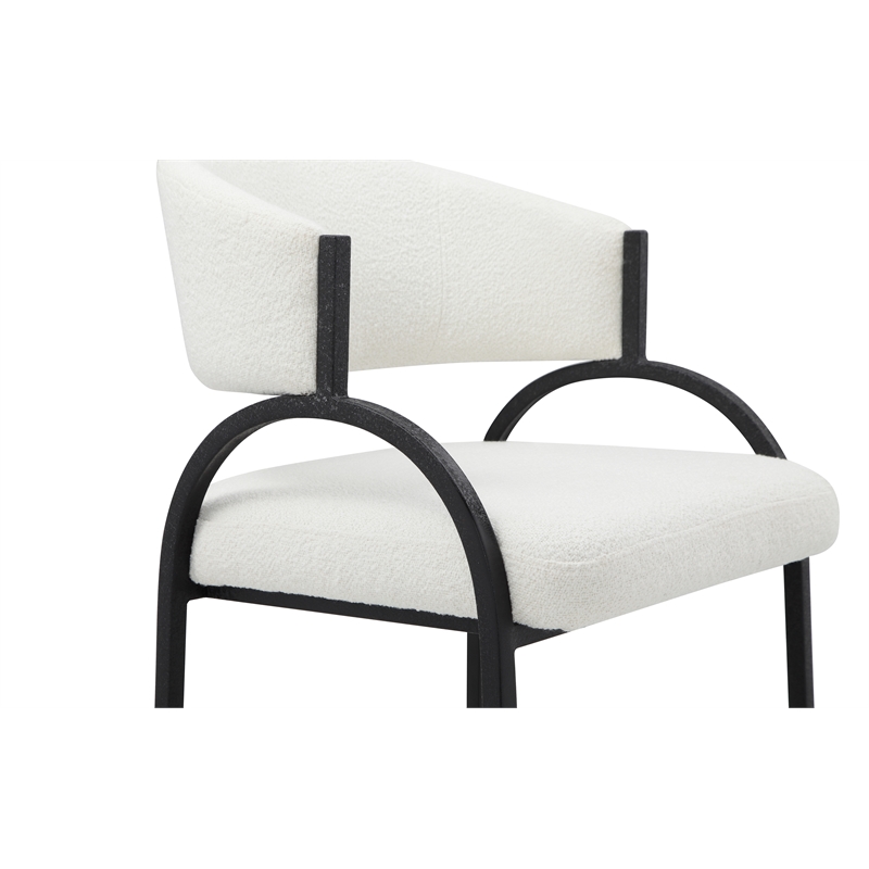 Sansa Dining Chair in Ivory Boucle