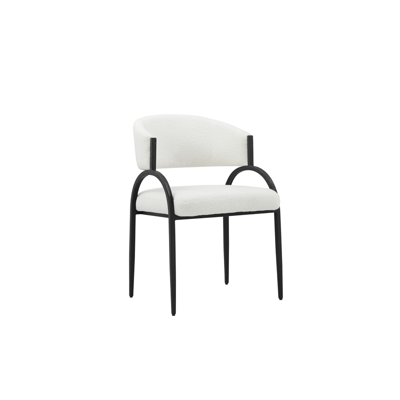 Sansa Dining Chair in Ivory Boucle